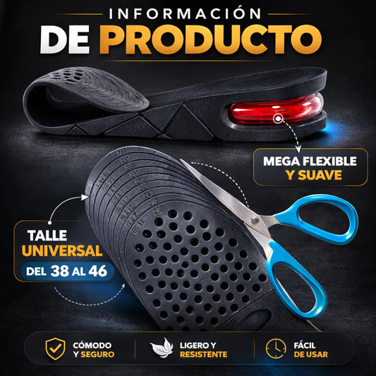 Pack Estatura Pro: Plantillas 7.5cm + 2 Pares de Medias Deportivas Premium