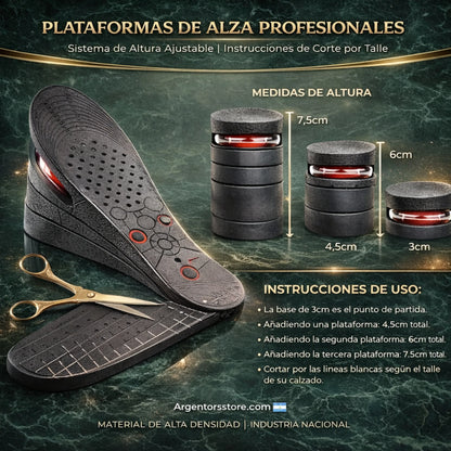 SOLO POR HOY! Plantillas Elevadoras Estatura + 7.5C + REGALO GRATIS